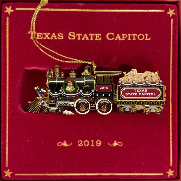 Texas State Capitol 2019 Train Locomotive Ornament With Original Box - Picture 4 of 4